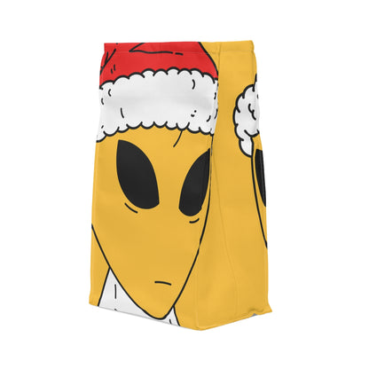 Alien Christmas Santa Space Character Holiday Winter Season Polyester Lunch Bag