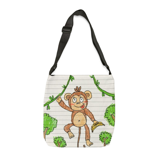 Tree Monkey Adjustable Tote Bag (AOP)