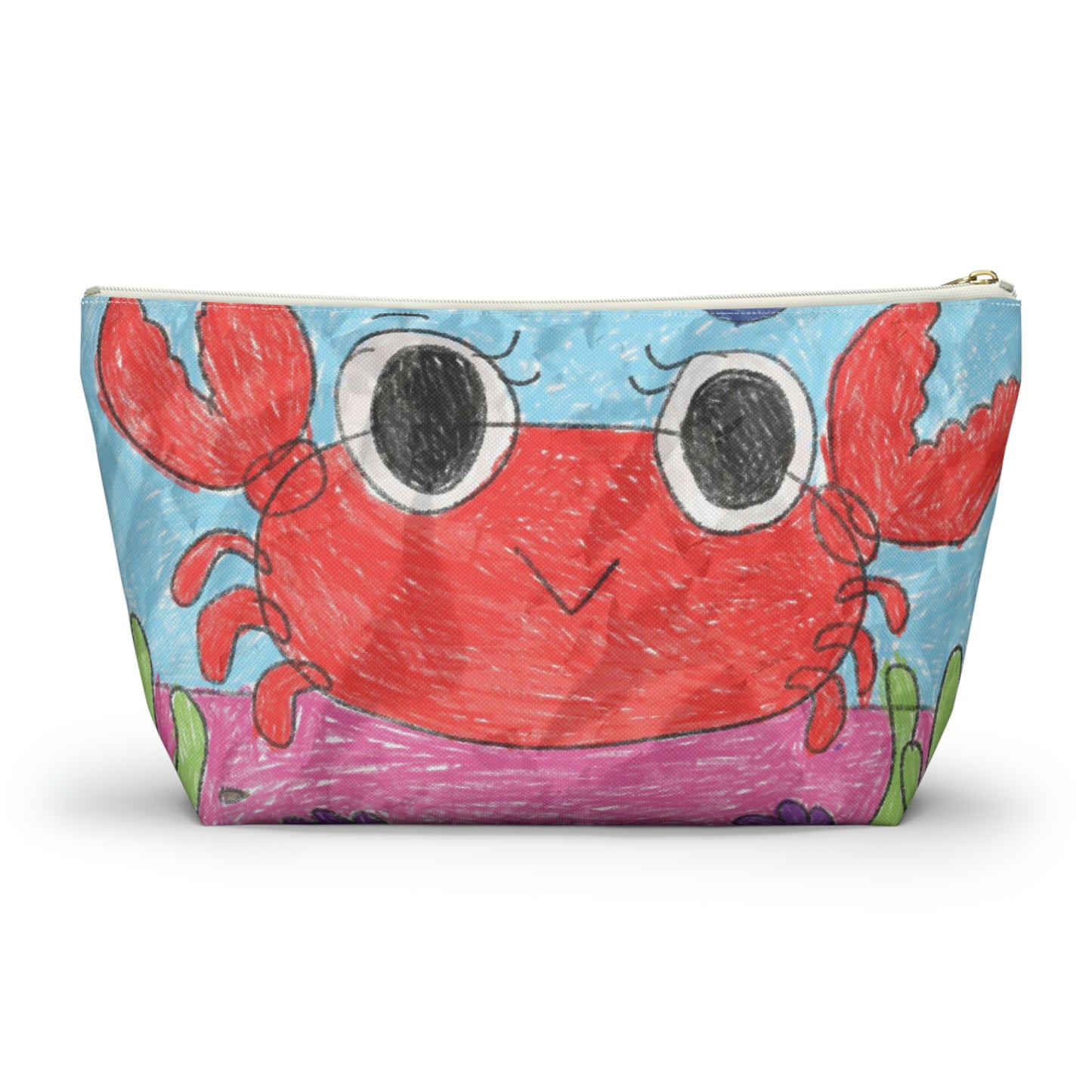 Lobster Crab Graphic Sea Lovers Accessory Pouch w T-bottom