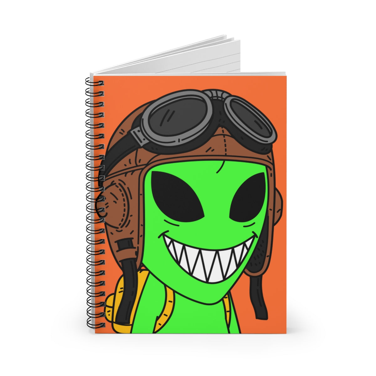 Alien Space Force Pilot Aviator Spiral Notebook - Ruled Line