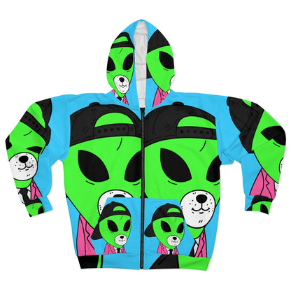 Animal Business Alien Creature AOP Unisex Zip Hoodie