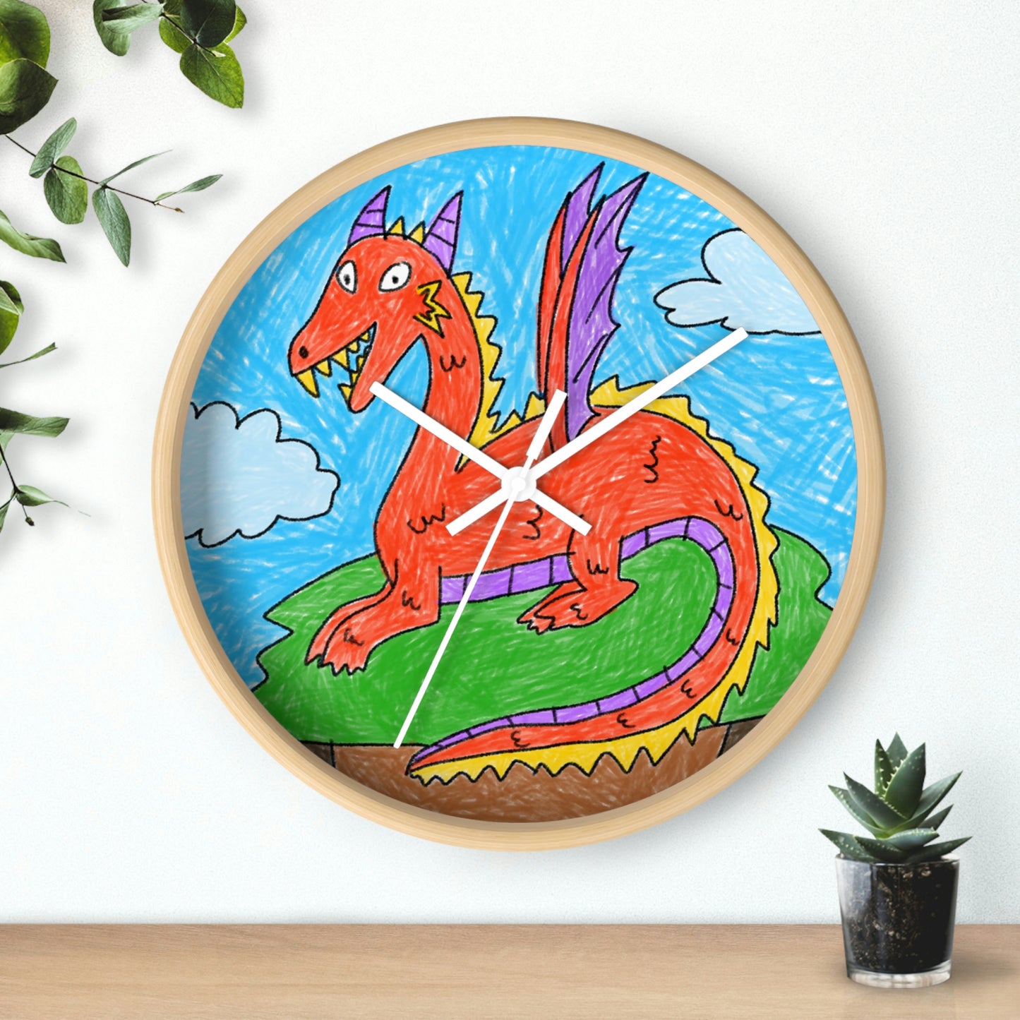 Reloj de pared medieval Dragón feroz 