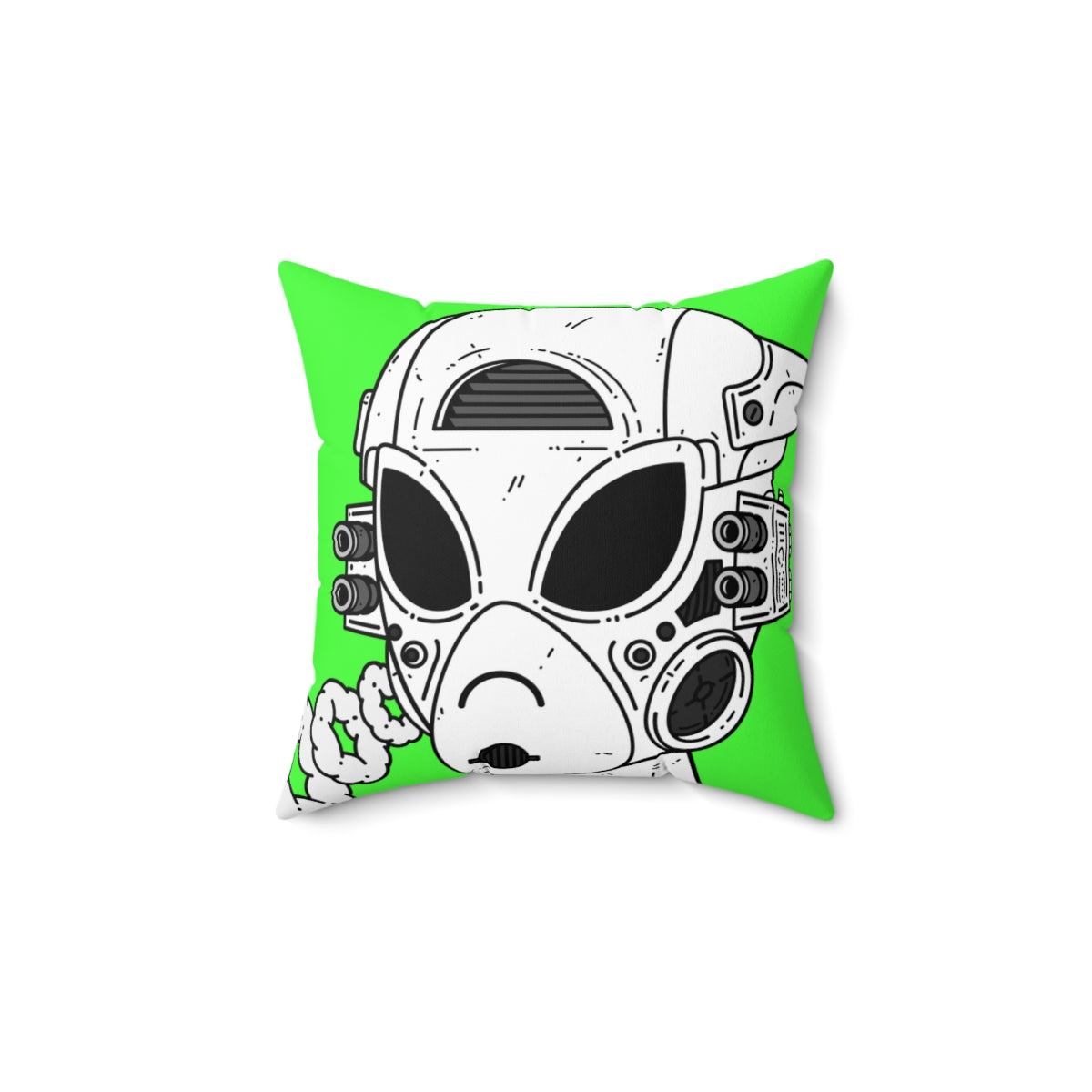 Gun Armored Blue Future Alien Cyborg Machine Visitor Spun Polyester Square Pillow