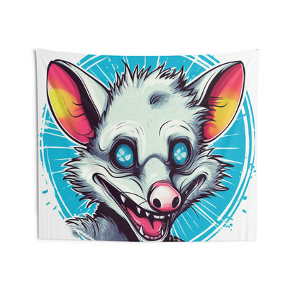 Delightful Opossum Summer Animation Indoor Wall Tapestries