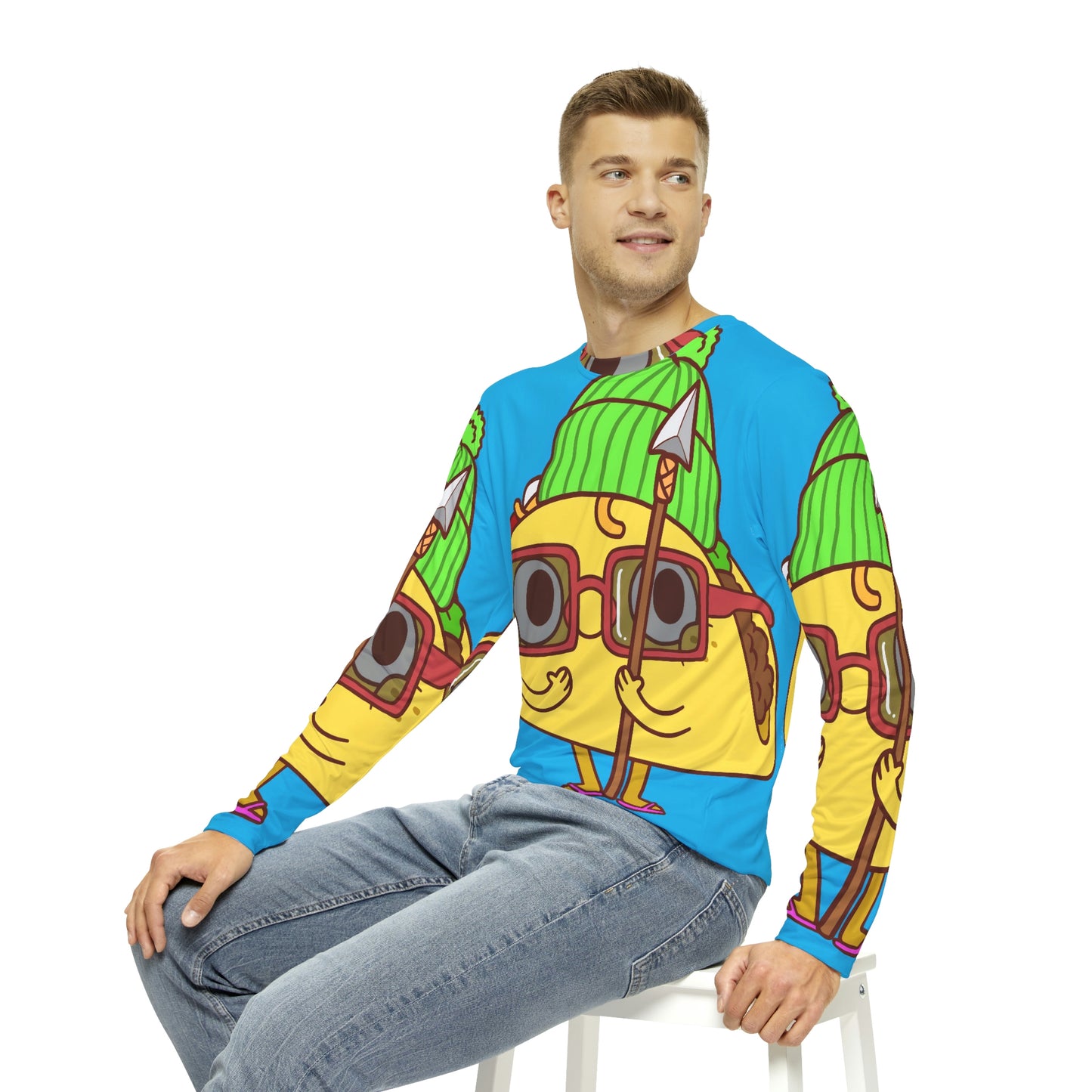 Tribal Taco Men's Long Sleeve AOP Shirt