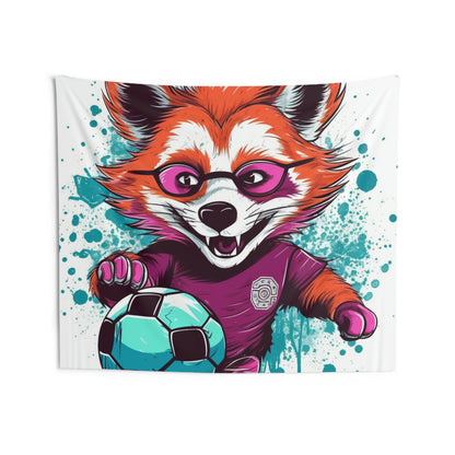 Red Panda Soccer Sport Athlete Graphic Indoor Wall Tapestries