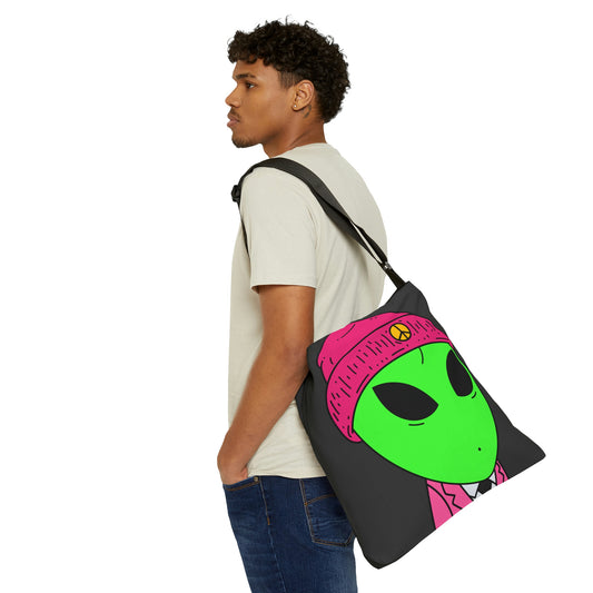 Peace Alien Business Visitor Adjustable Tote Bag (AOP)