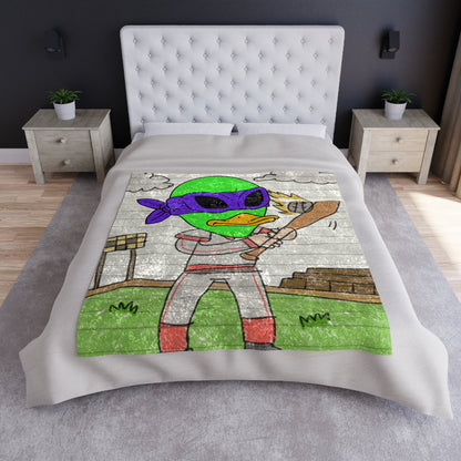 Baseball Sport Star Ninja Hero Visitor 751 Alien Crushed Velvet Blanket