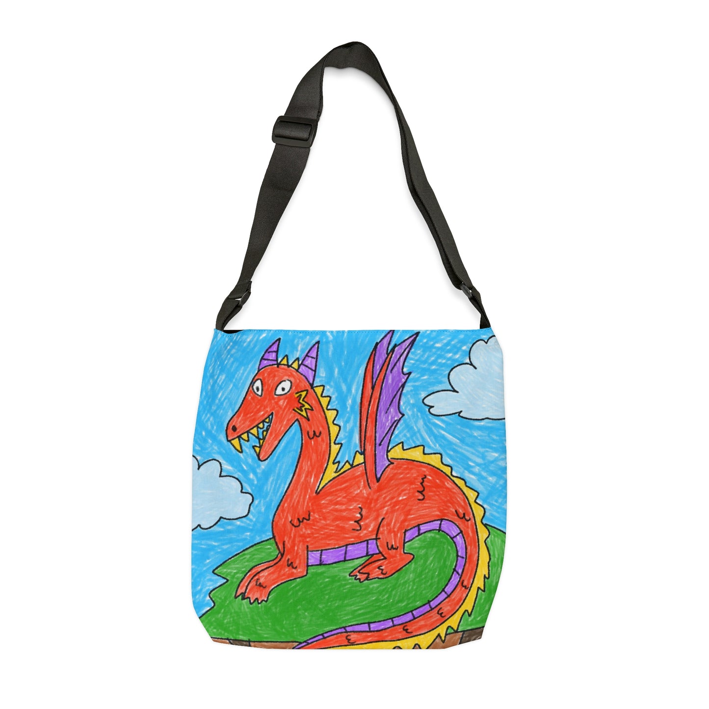 Fierce Dragon Medieval Adjustable Tote Bag (AOP)