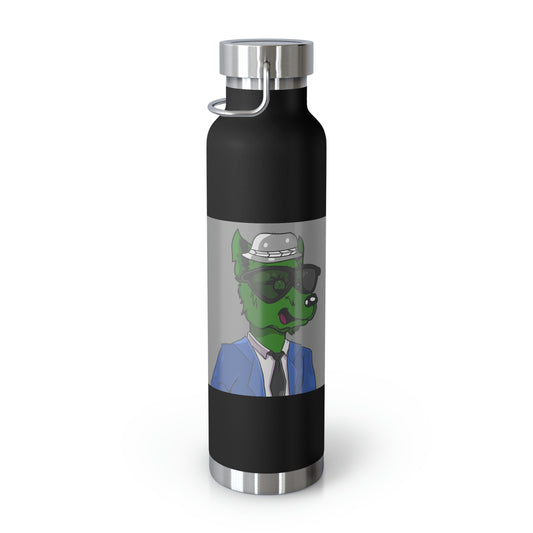 Classic Blue Suit Wolf Copper Vacuum Insulated Bottle, 22oz