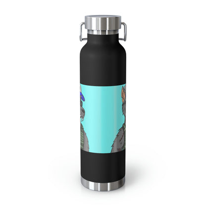 Army Vest Werewolve Cyborg Wolf Copper Vacuum Insulated Bottle, 22oz