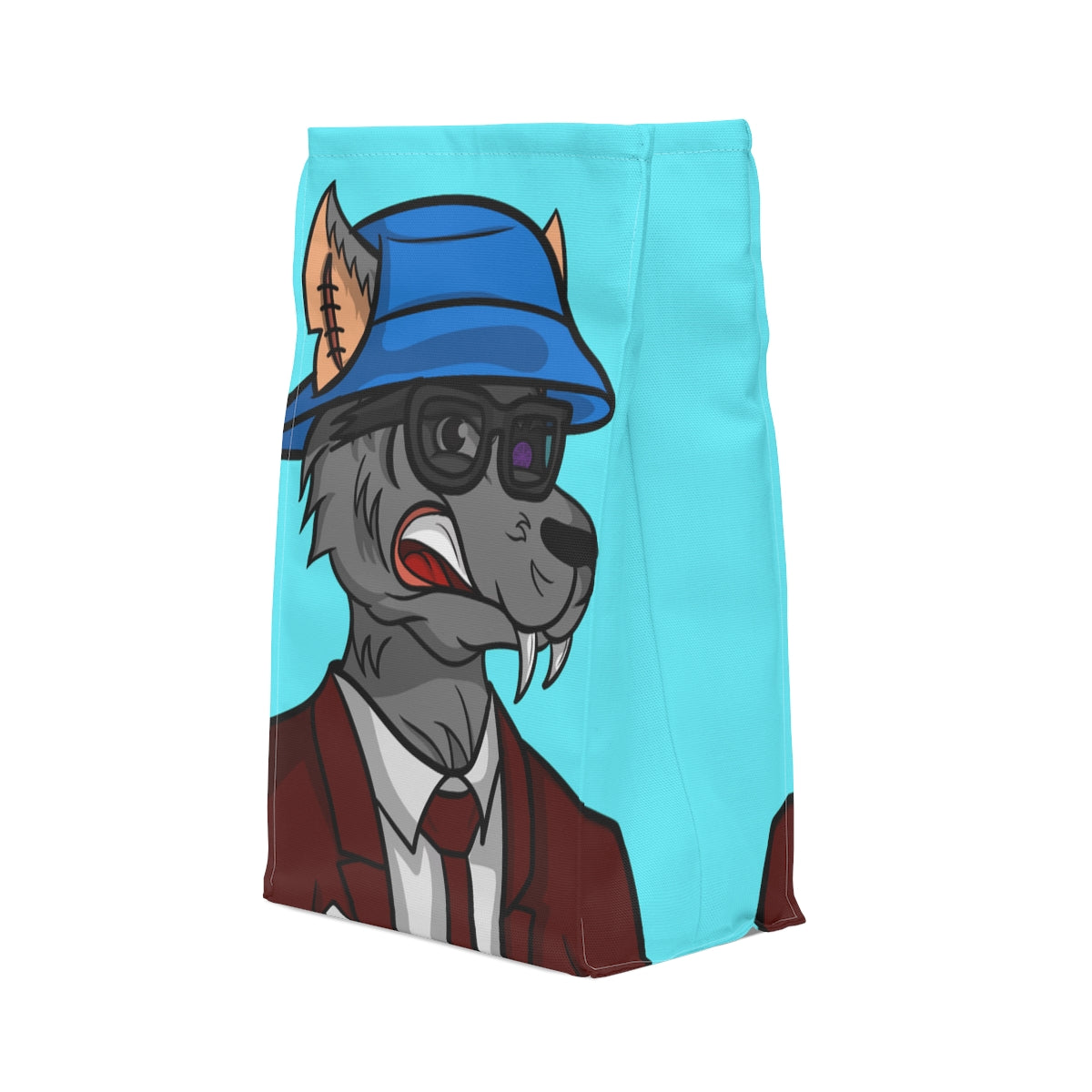 Business Casual Maroon Suit with Tie Cyborg Bucket Hat Werewolve Polyester Lunch Bag