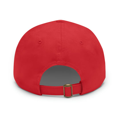 Alien Head LOL Visitor Dad Hat with Leather Patch (Round)