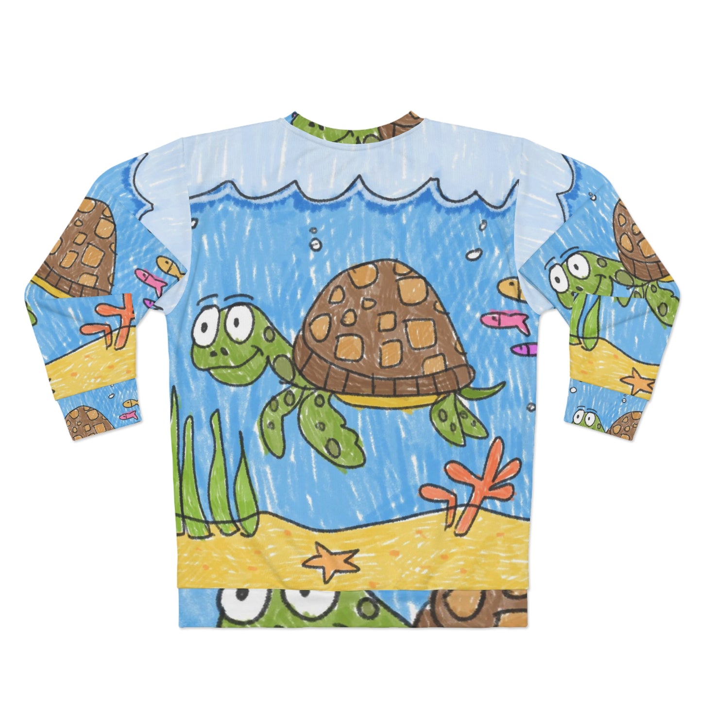 Sea Turtle Beach Sand Ocean AOP Unisex Sweatshirt