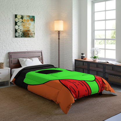 Red Robe Alien Black Top Hat Green Visitor Bed Comforter