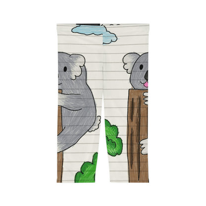 Koala Bear Animal Tree Climber Women’s Capri Leggings (AOP)