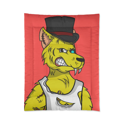 Top Hat Werewolve Cyborg Wolf Graphic Comforter