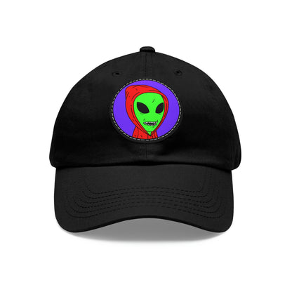 Alien Anonymous Visitor Dad Hat with Leather Patch (Round)