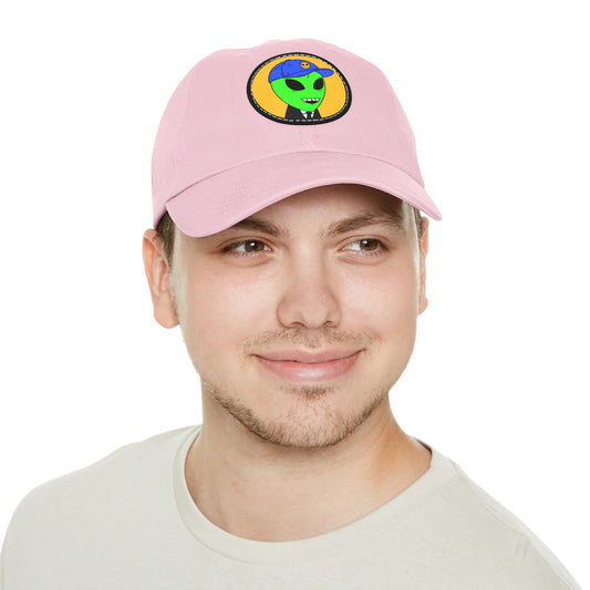 Visitor World Alien Dad Hat with Leather Patch (Round)