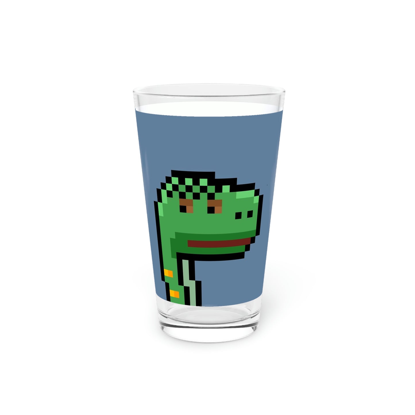 Dinosaur Dino Pixel Pint Glass, 16oz