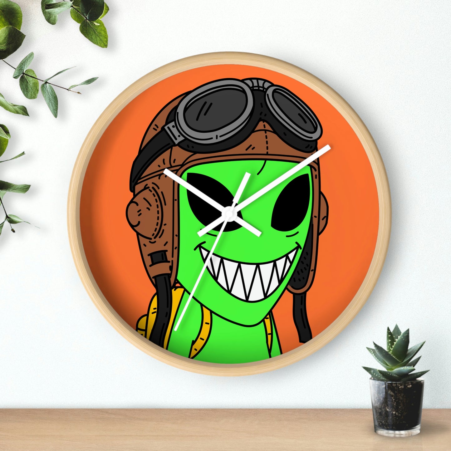 Air Force Aviator Alien Wall clock