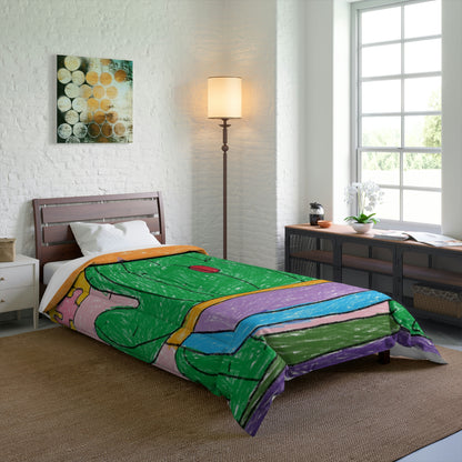 Desert Cactus Sumo Wrestler Graphic Comforter