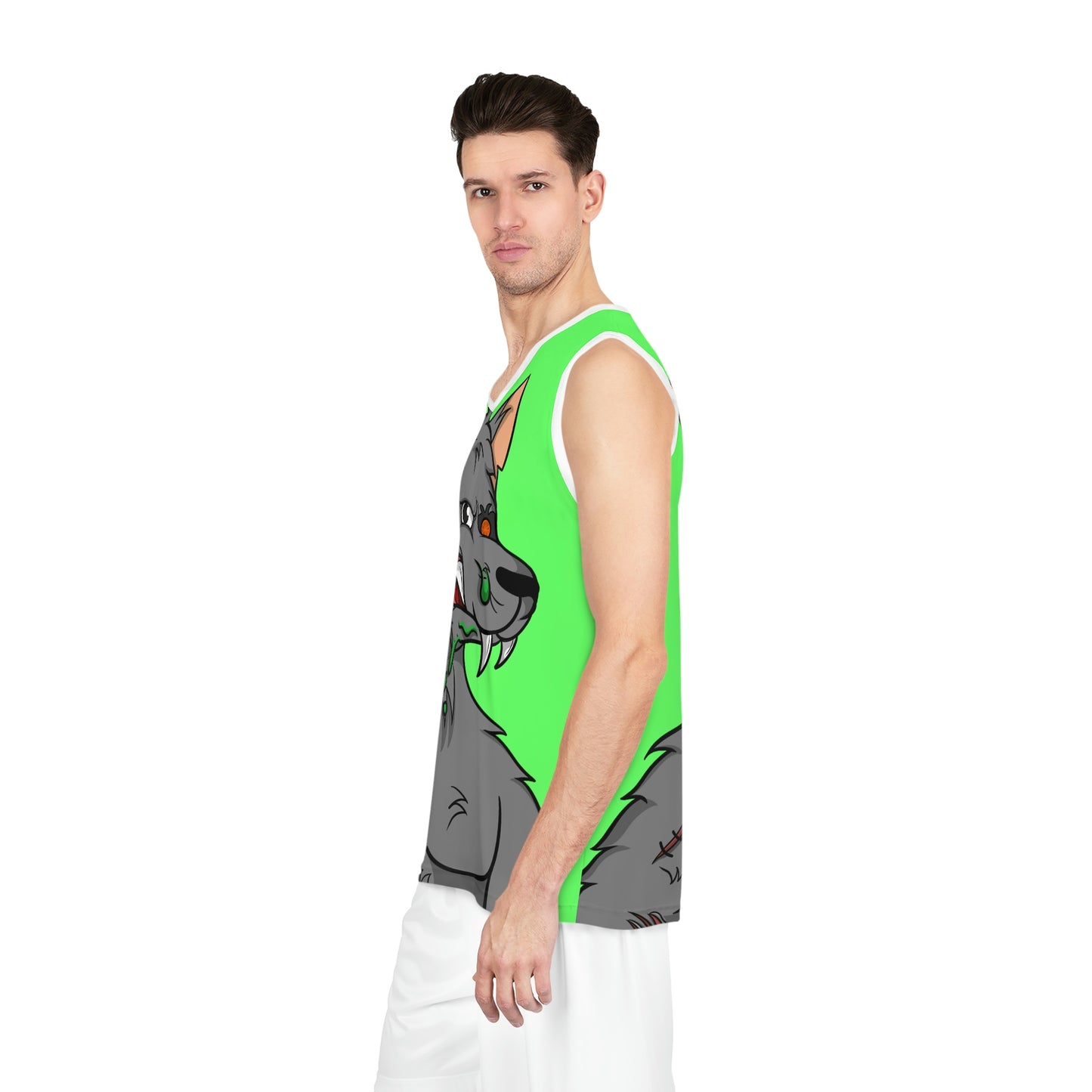 Wolf Grey Cyborg Animal Werewolve Basketball Jersey