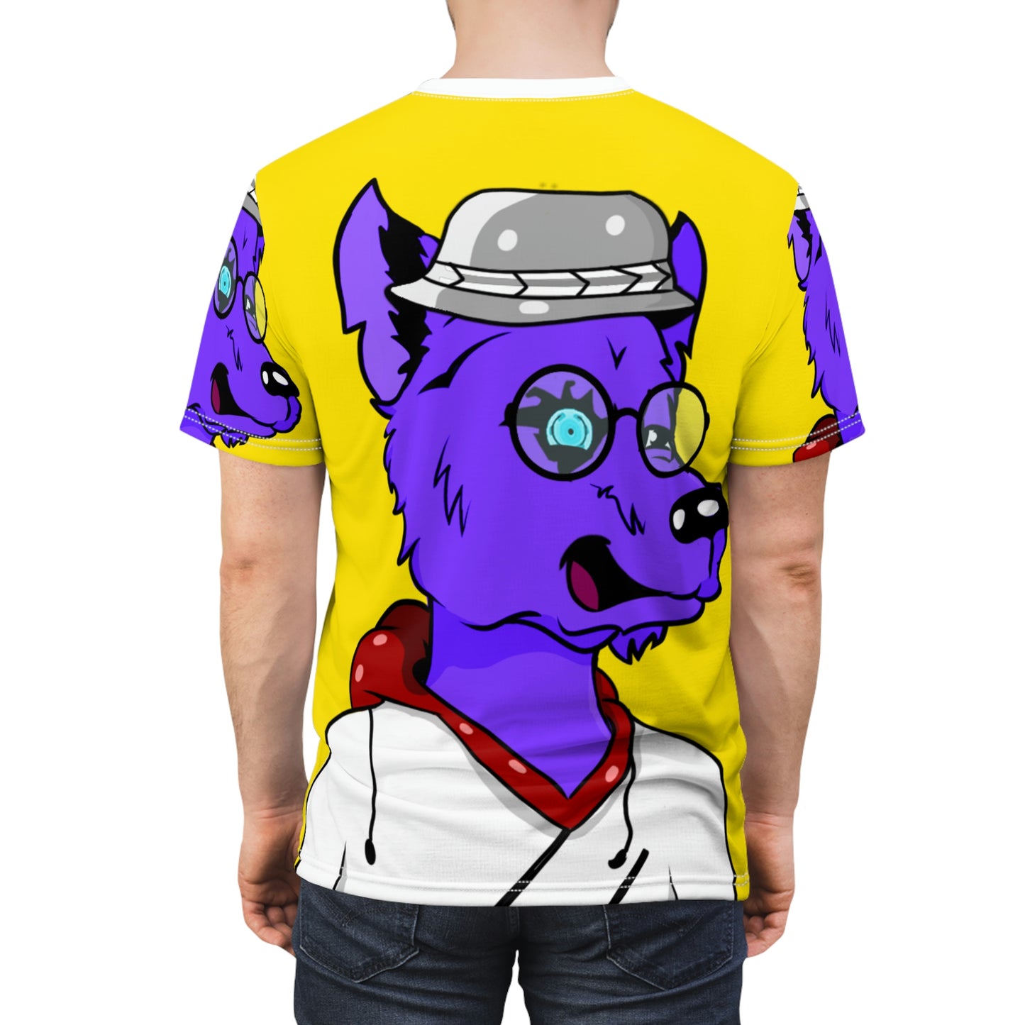 Cyborg Werewolf Character Cartoon Anime Wolve Unisex AOP Cut & Sew Tee