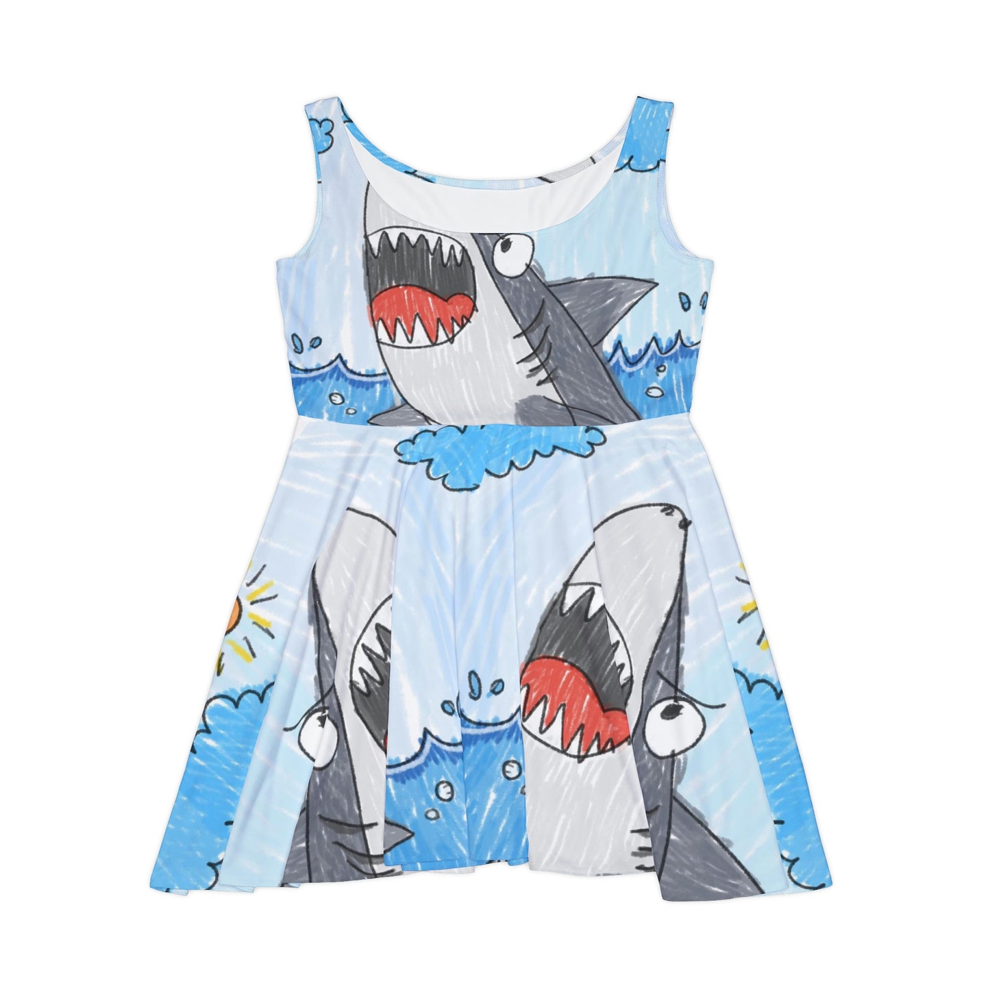 Vestido skater para mujer Shark Jaw Teeth Attack Ocean Sea Creature 