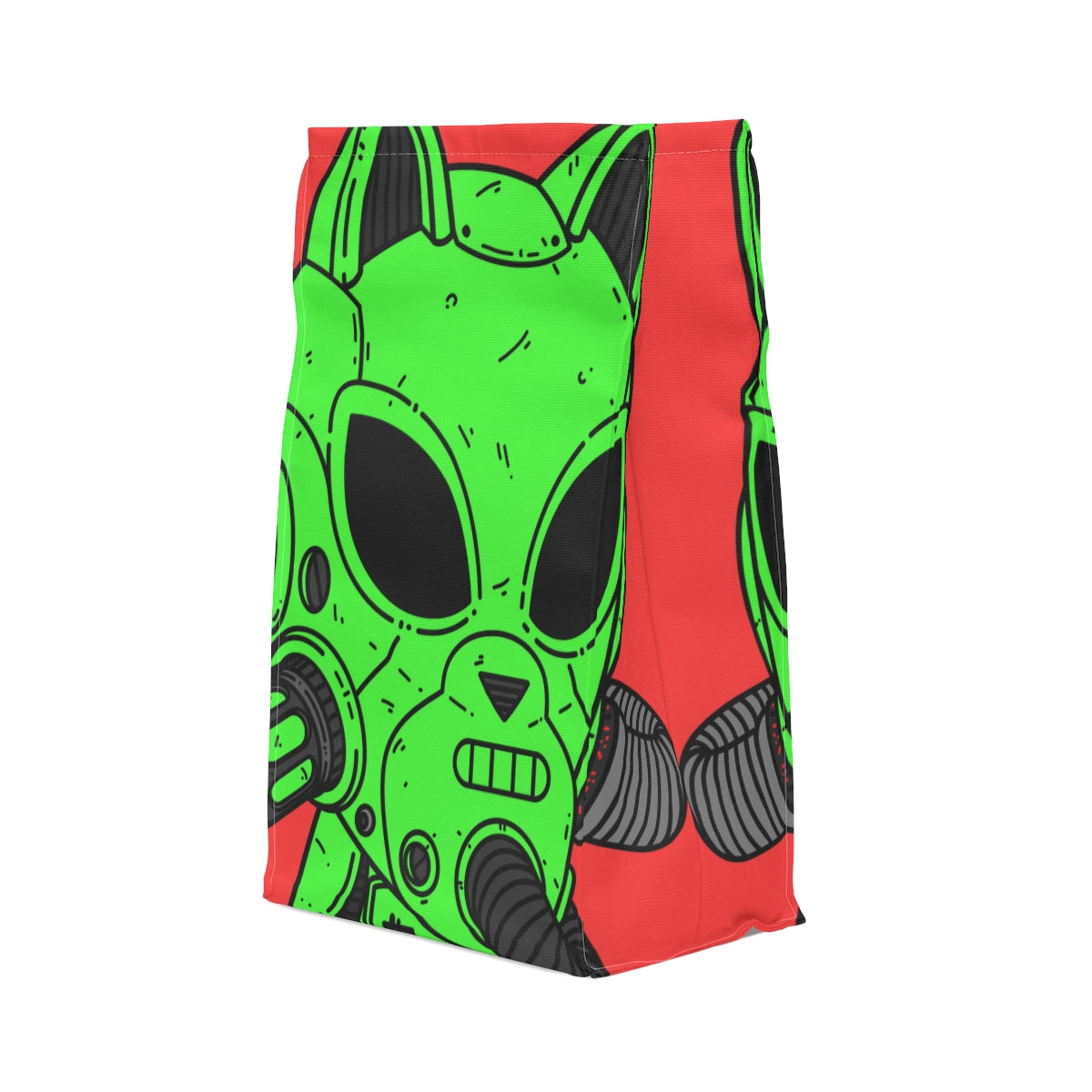 Cat Ears Armored Green Future Alien Cyborg Machine Visitor Polyester Lunch Bag