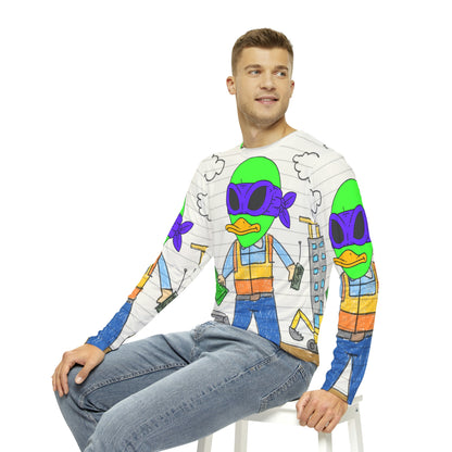 Contractor Building Capital Builder Visitor 751 Alien Men's Long Sleeve AOP Shirt