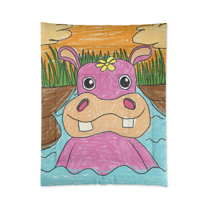 Hippo Hippopotamus Animal Creature Graphic Comforter