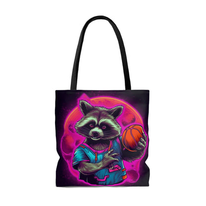 Basketball Raccoon Sport Player Athletic Animal Style Tote Bag (AOP)