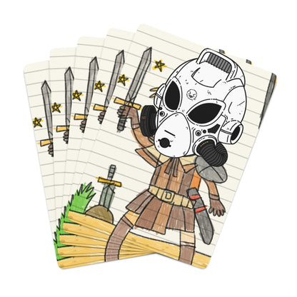 Knight Armor Robot Cyborg Sword Alien LOL Visitor Warrior Custom Poker Cards