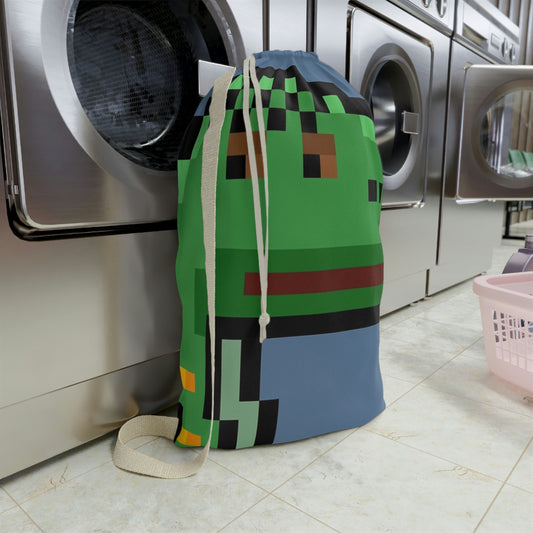 Dinosaur Dino Pixel Laundry Bag