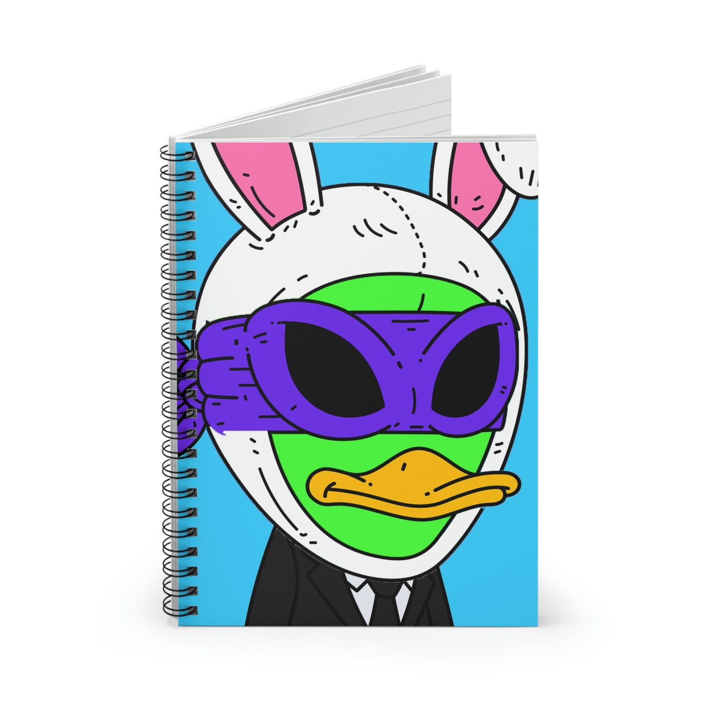 Easter Bunny Alien Visitor 751 Rabbit Spiral Notebook - Ruled Line