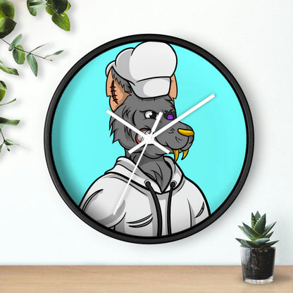 Chief Chef Cook Wolf Werewolve Cyborg Wall clock