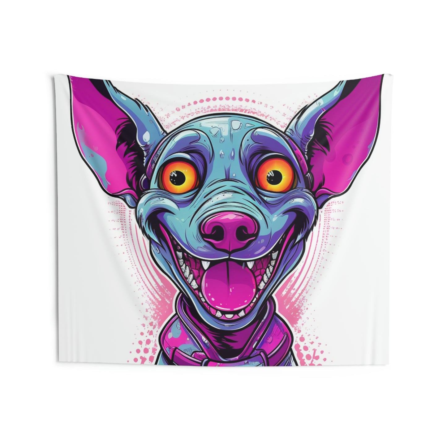 Dog Alien Retro Cartoon Style Indoor Wall Tapestries