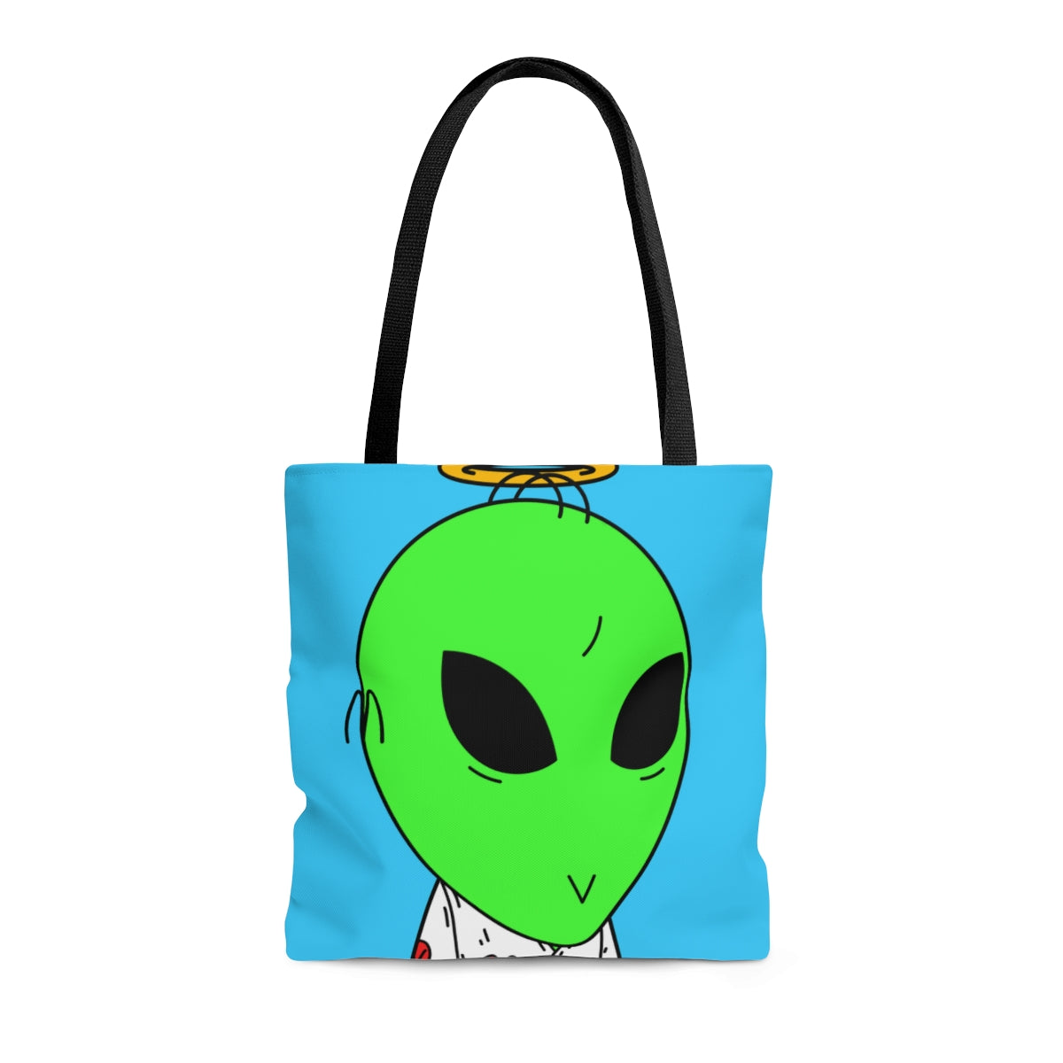 Angel Halo Green Visitor V Face Visi Jersey AOP Bolsa de tela 