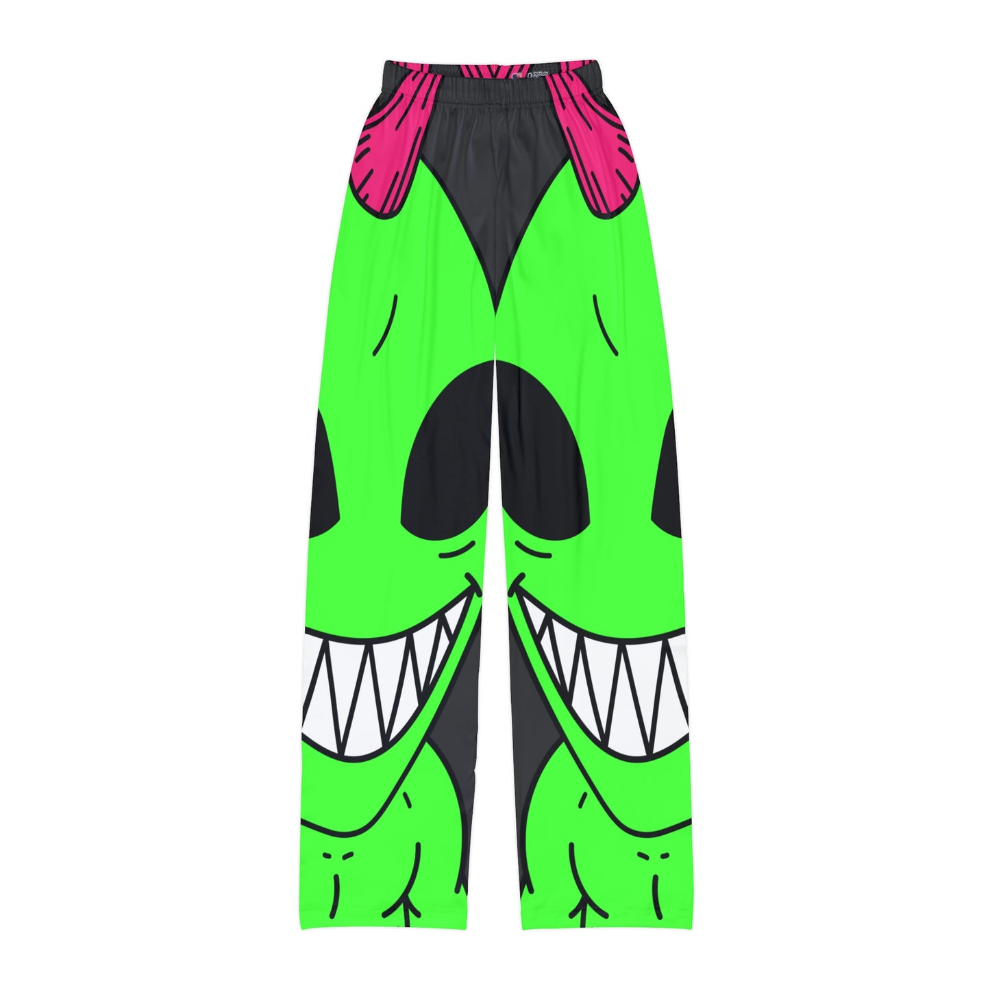 Spiked Pink Hair Muscle Alien Visitor Kids Pajama Pants