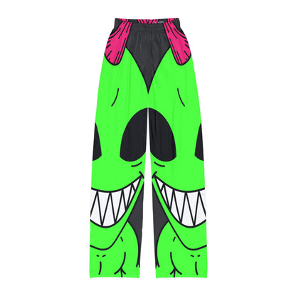 Spiked Pink Hair Muscle Alien Visitor Kids Pajama Pants