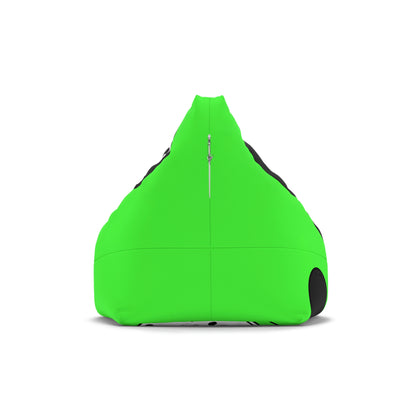 White Hockey Mask Green Alien Visitor Hockey Bean Bag Chair Cover