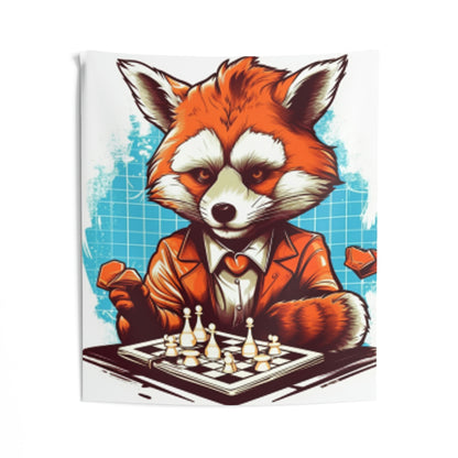 Red Panda Chess Player Strategy Game Graphic Indoor Wall Tapestries