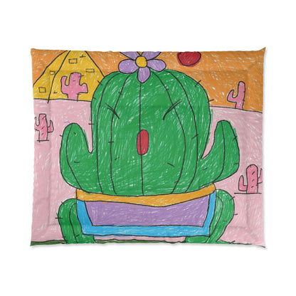 Desert Cactus Sumo Wrestler Graphic Comforter