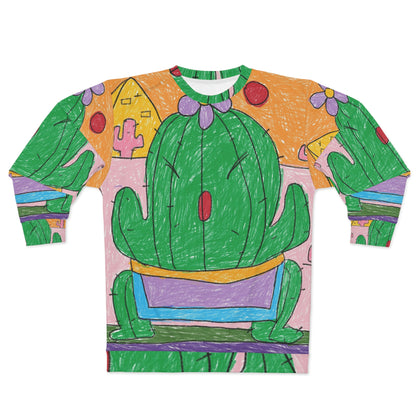 Sudadera unisex Desert Cactus Sumo Wrestler Graphic AOP