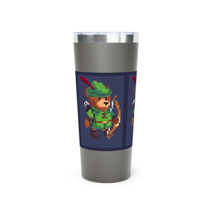 Robin Hood Hat Archer Bear Copper Vacuum Insulated Tumbler, 22oz