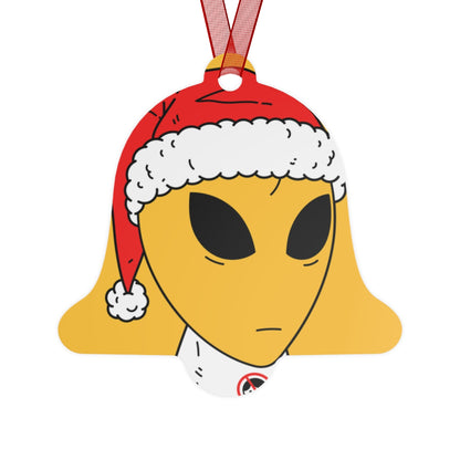 Alien Santa Space Character Holiday Winter Season Metal Ornaments