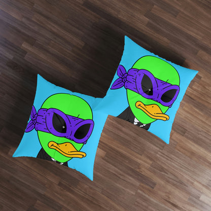 Alien Visitor 751 Tufted Floor Pillow, Square