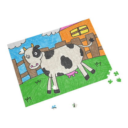 Cow Milk Farm Animal  Character Puzzle (96, 252, 500, 1000-Piece)