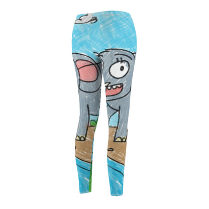 Elefante Elephant King Safari Animal Women's Cut & Sew Casual Leggings